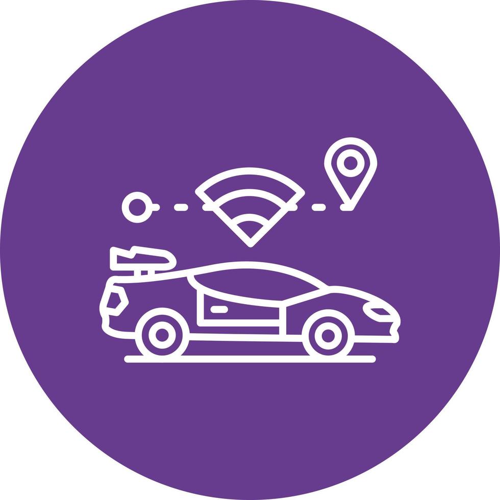 Self Driving Creative Icon Design vector