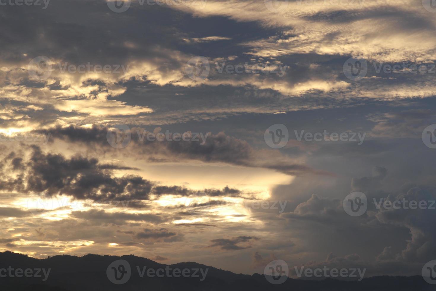 beauty of the orange sky. Colorful cloudy sky at sunset. Sky texture, abstract nature background photo