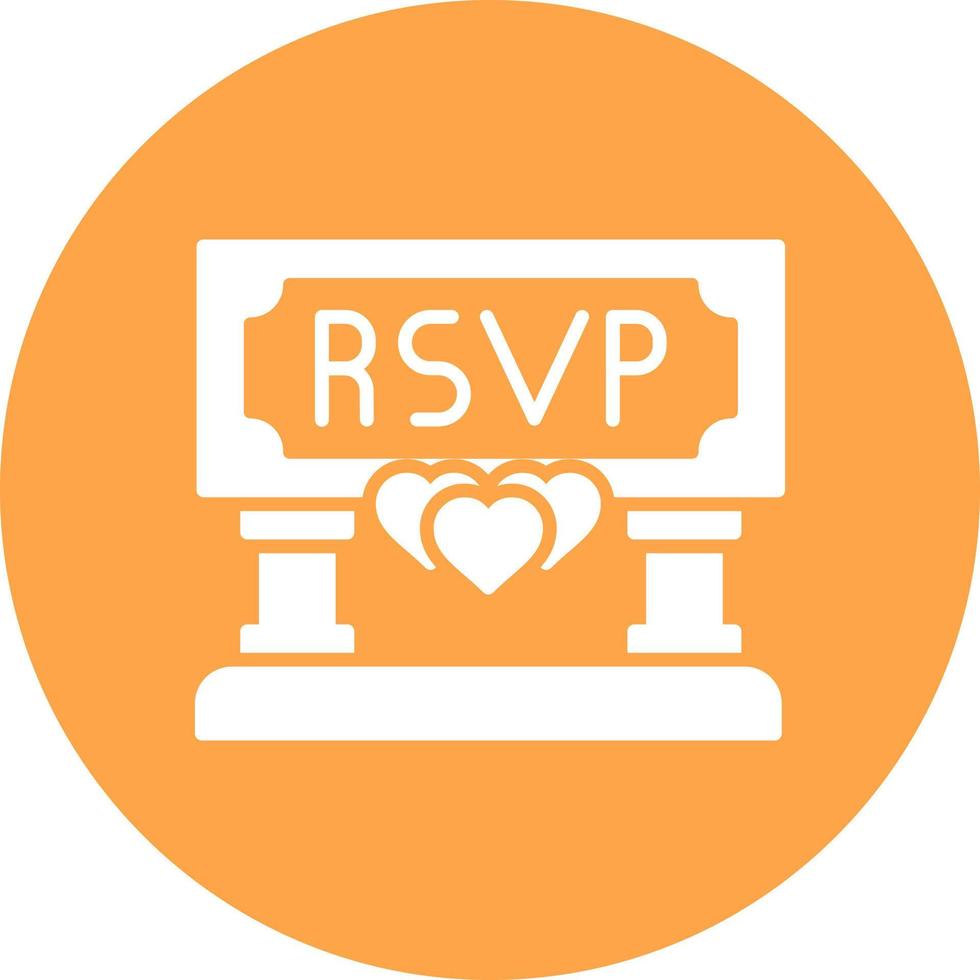 diseño de icono creativo rsvp vector