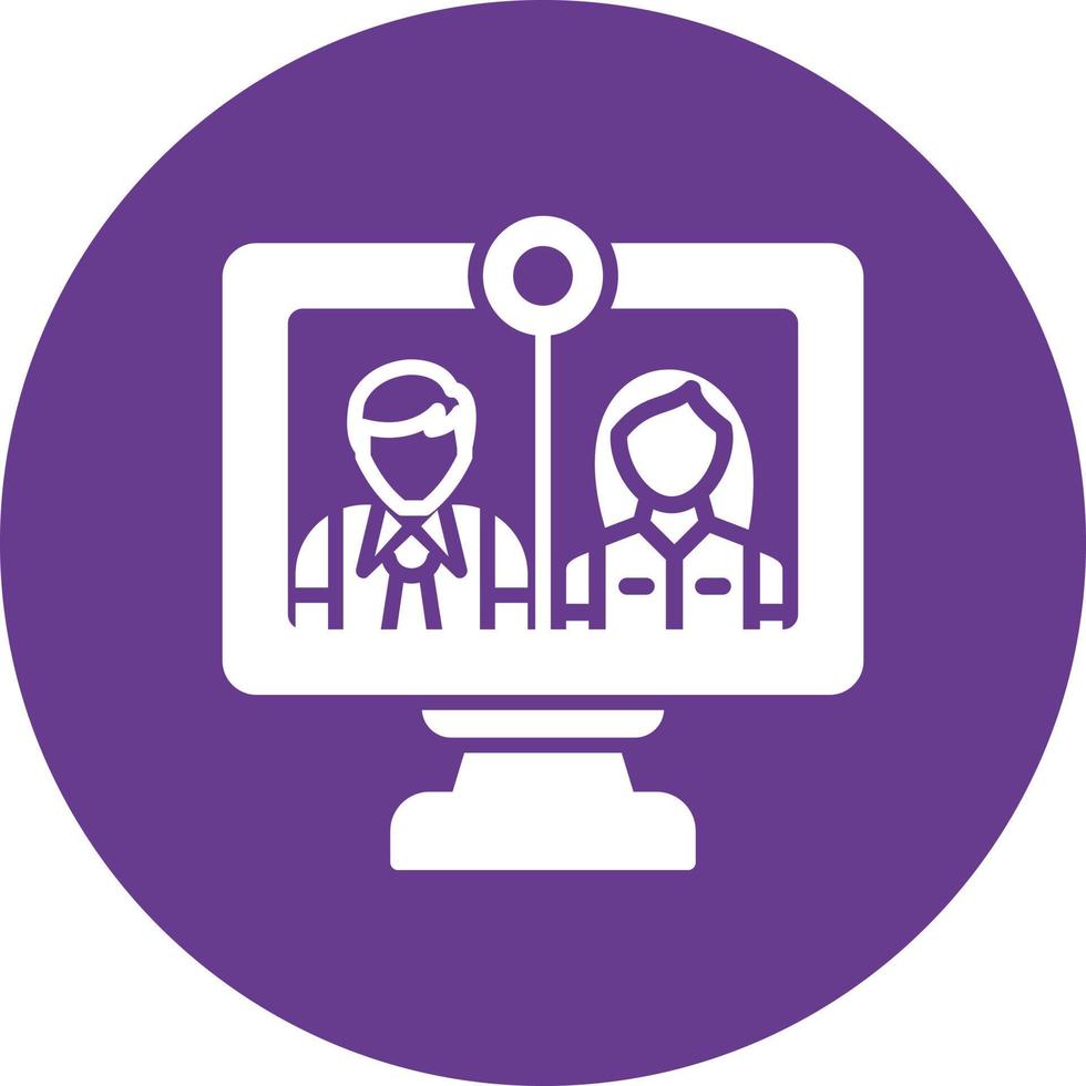 Online Interview Creative Icon Design vector