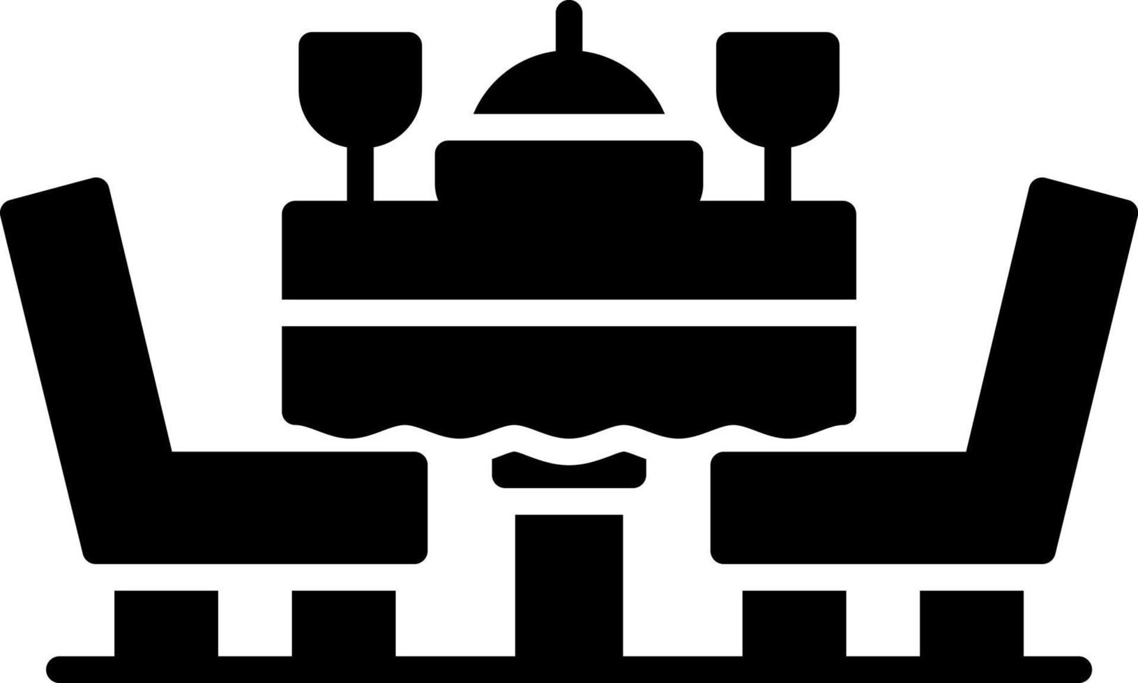 Dinner Table Creative Icon Design vector