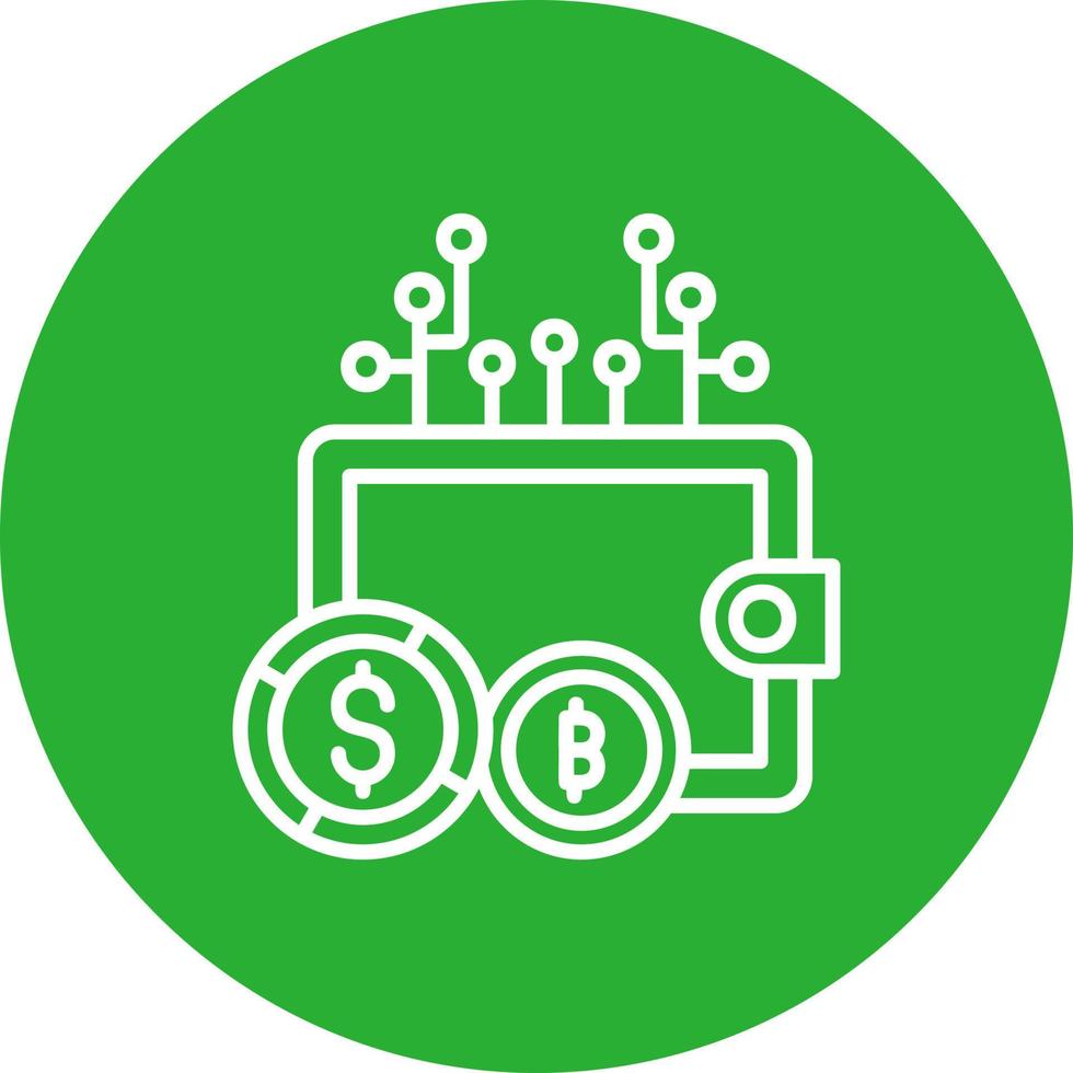 Cryptowallet Creative Icon Design vector