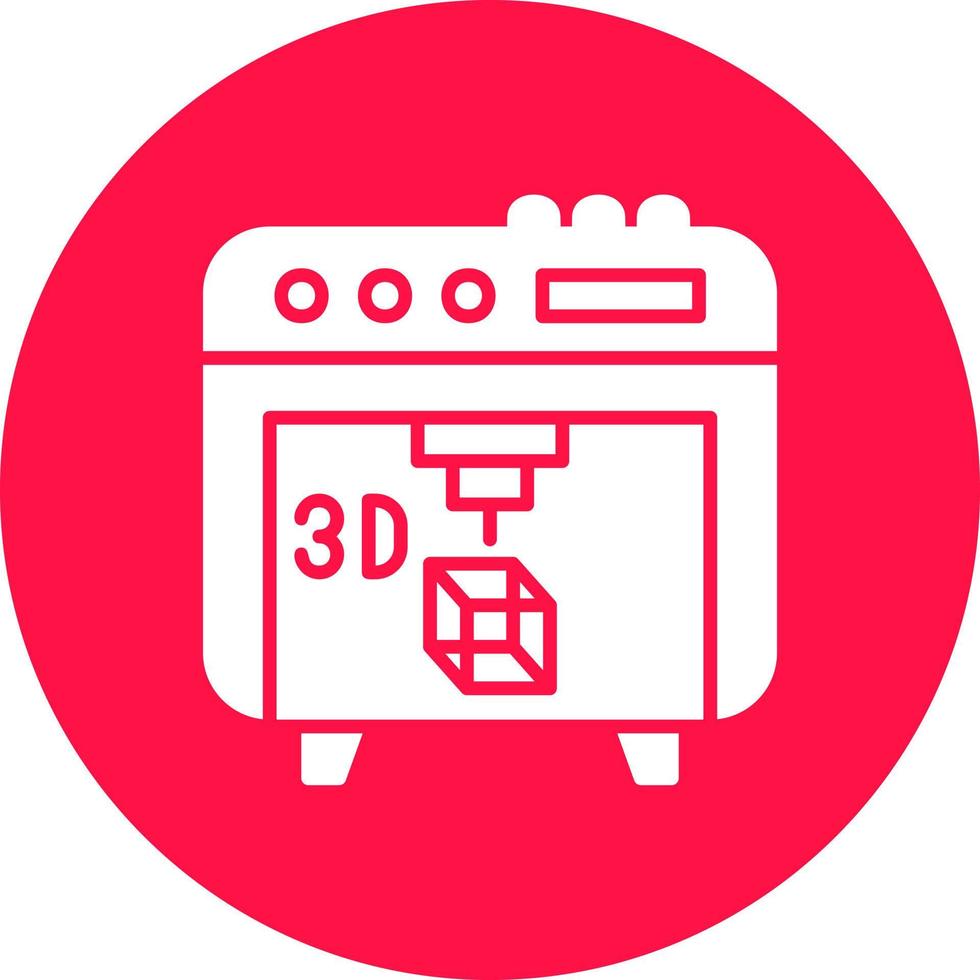 diseño de icono creativo de impresora 3d vector