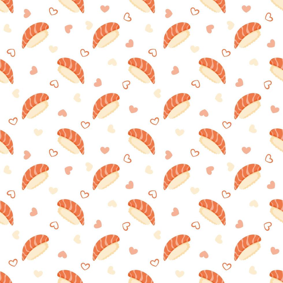 Seamless pattern with Sushi, for decoration vector