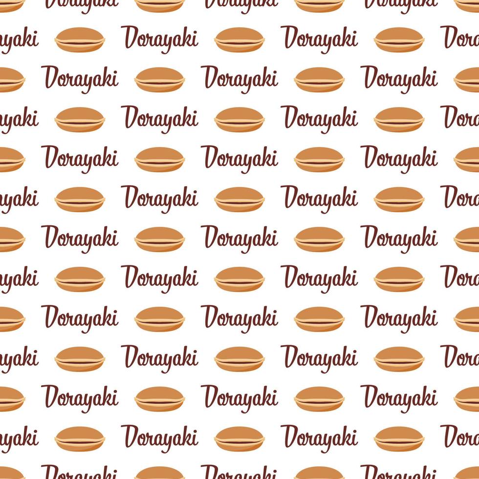 Seamless pattern with Dorayaki, for decoration vector