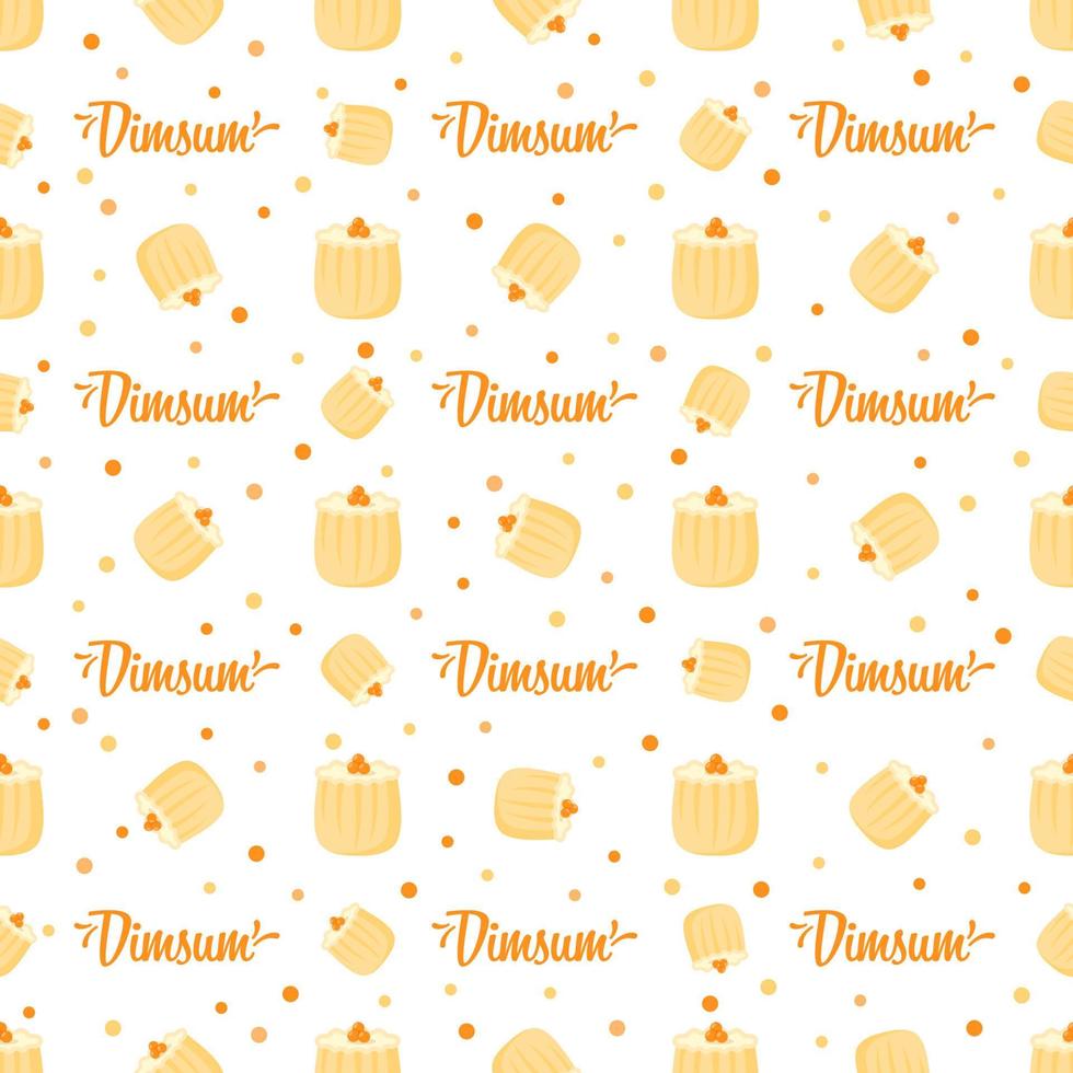 Seamless pattern with Dimsum, for decoration vector