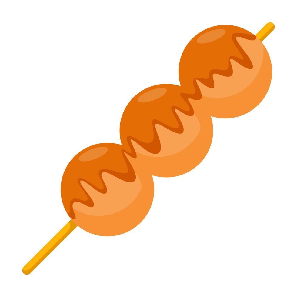 dango en estilo plano aislado vector