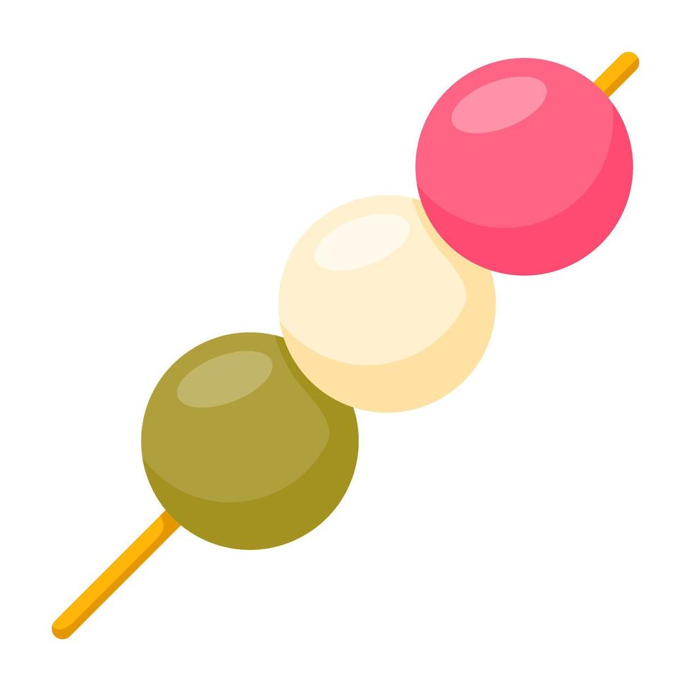 dango en estilo plano aislado vector