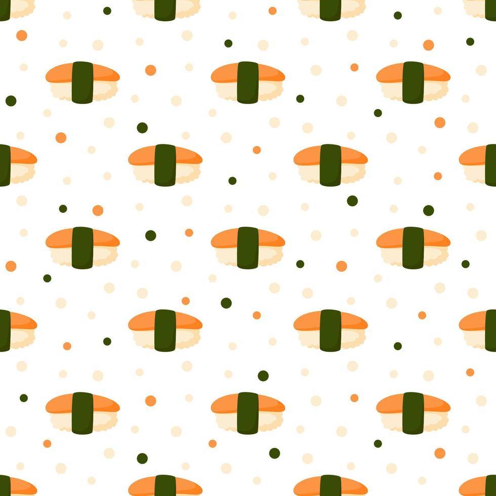 Seamless pattern with Sushi, for decoration vector