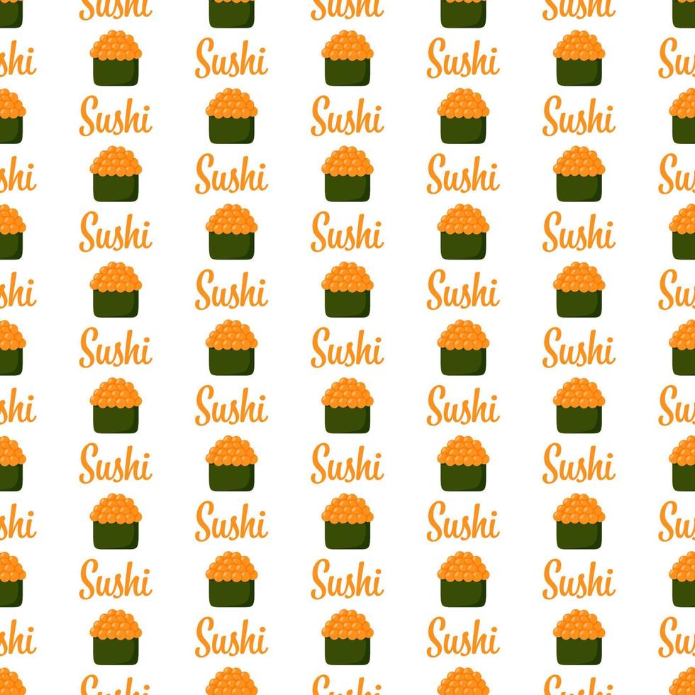 Seamless pattern with Sushi, for decoration vector