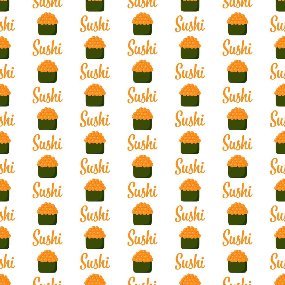 Seamless pattern with Sushi, for decoration vector