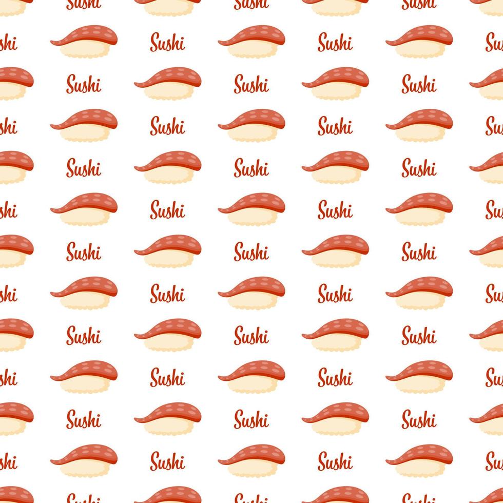 Seamless pattern with Sushi, for decoration vector