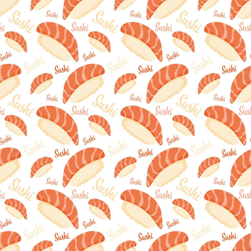 Seamless pattern with Sushi, for decoration vector