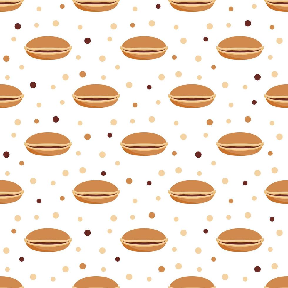 Seamless pattern with Dorayaki, for decoration vector