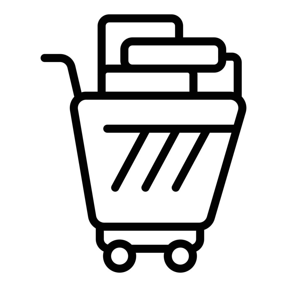 Marketing online cart icon outline vector. Social review vector