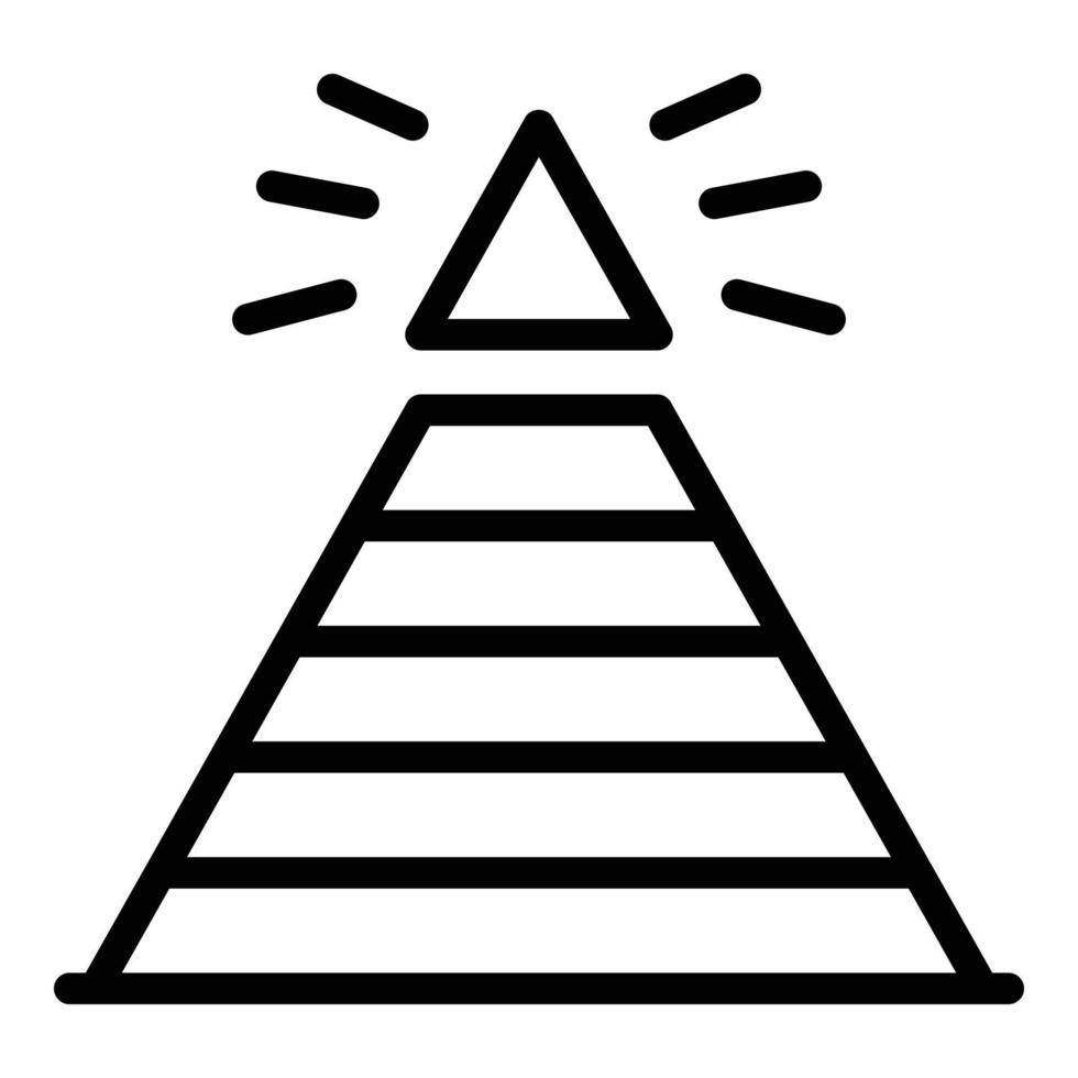 Cheops pyramid icon outline vector. Ancient cairo vector