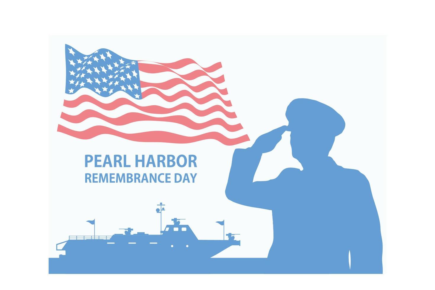 Vector illustration of a Banner For Pearl Harbor Remembrance Day, flat vector modern illustration