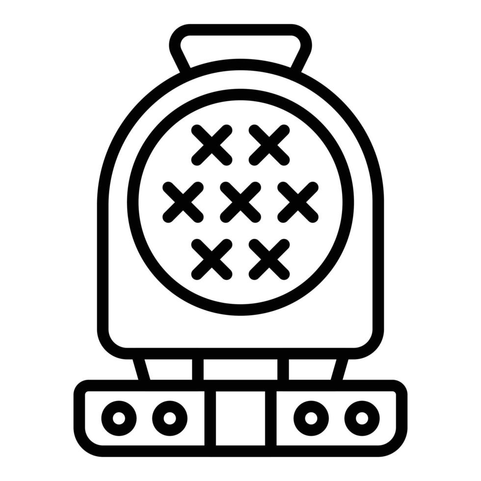 Breakfast waffle maker icon outline vector. Iron machine vector