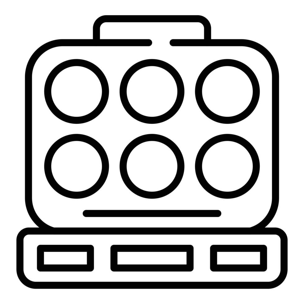 Home waffle maker icon outline vector. Belgian machine vector