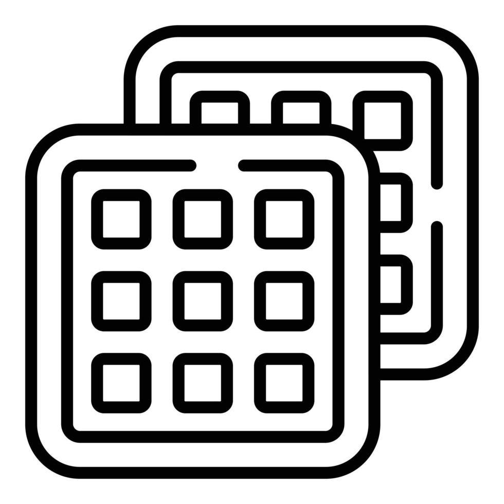Waffle maker equipment icon outline vector. Iron machine vector
