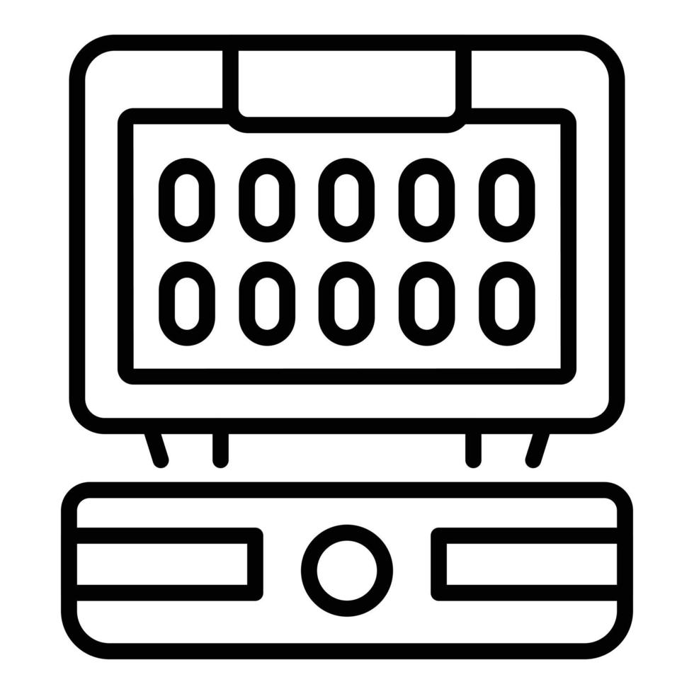 Cooker equipment icon outline vector. Waffle maker vector