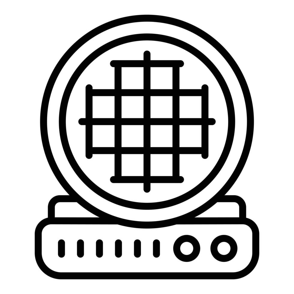 Waffle maker machine icon outline vector. Cooker baking vector
