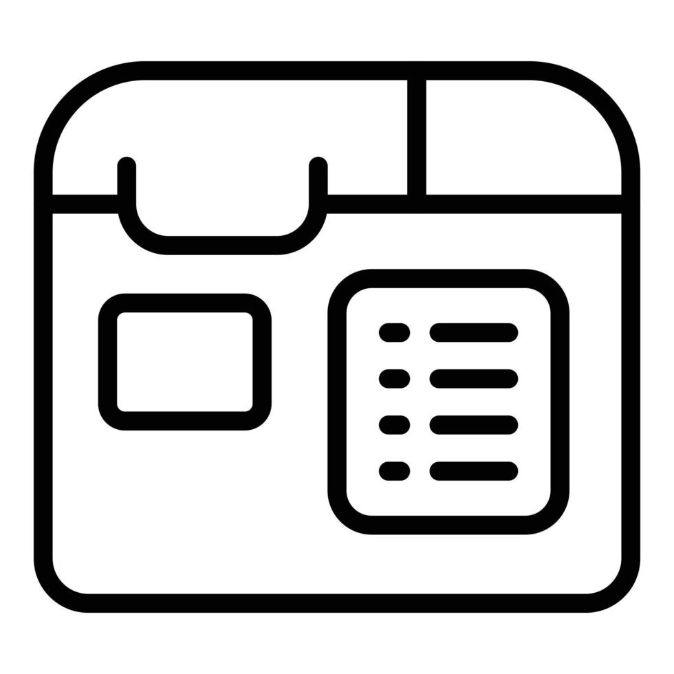 Breadmaker appliance icon outline vector. Bread machine vector