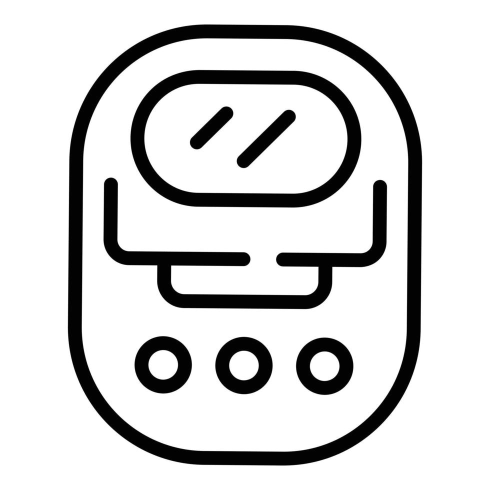 Small bread machine icon outline vector. Cooking control vector