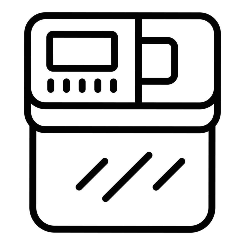 Bakery bread machine icon outline vector. Food processor vector