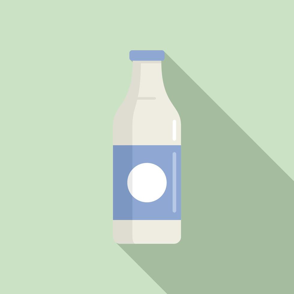 Milk bottle probiotic icon flat vector. Gut bacteria vector