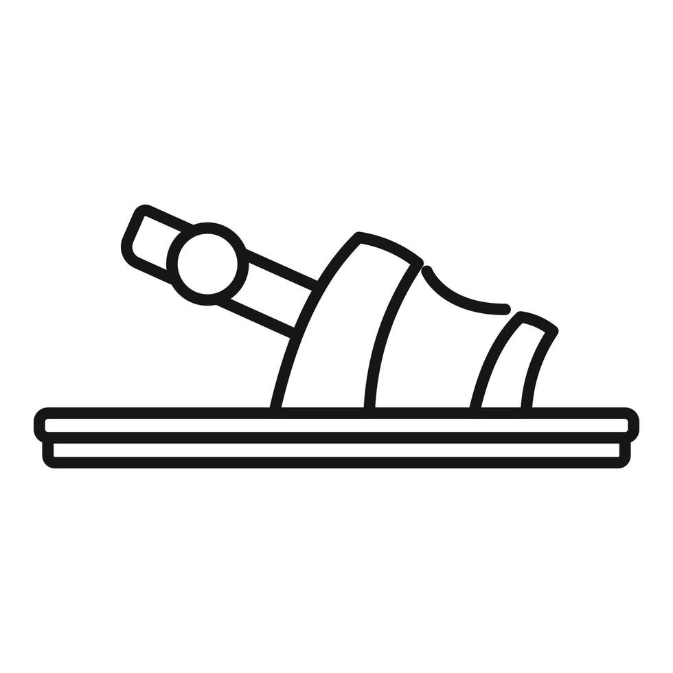 Fashion sandal icon outline vector. Summer shoe vector
