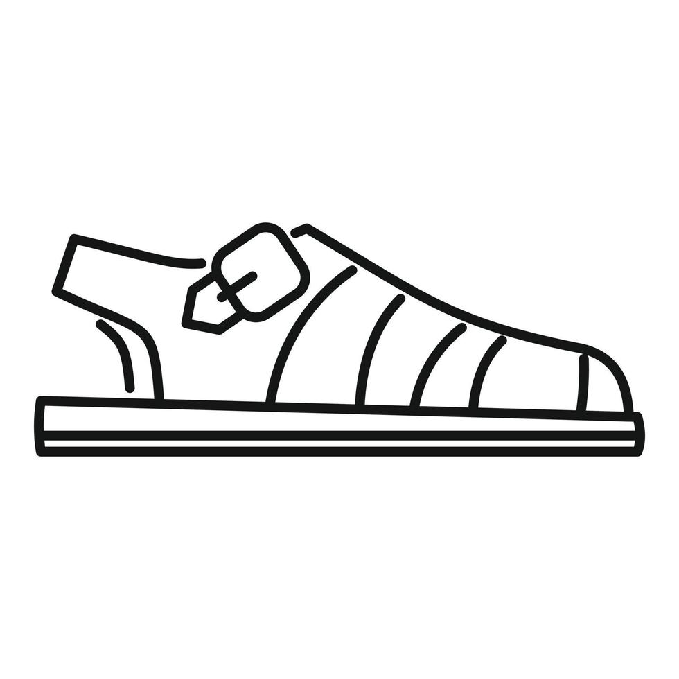 Sandal boot icon outline vector. Woman footwear vector