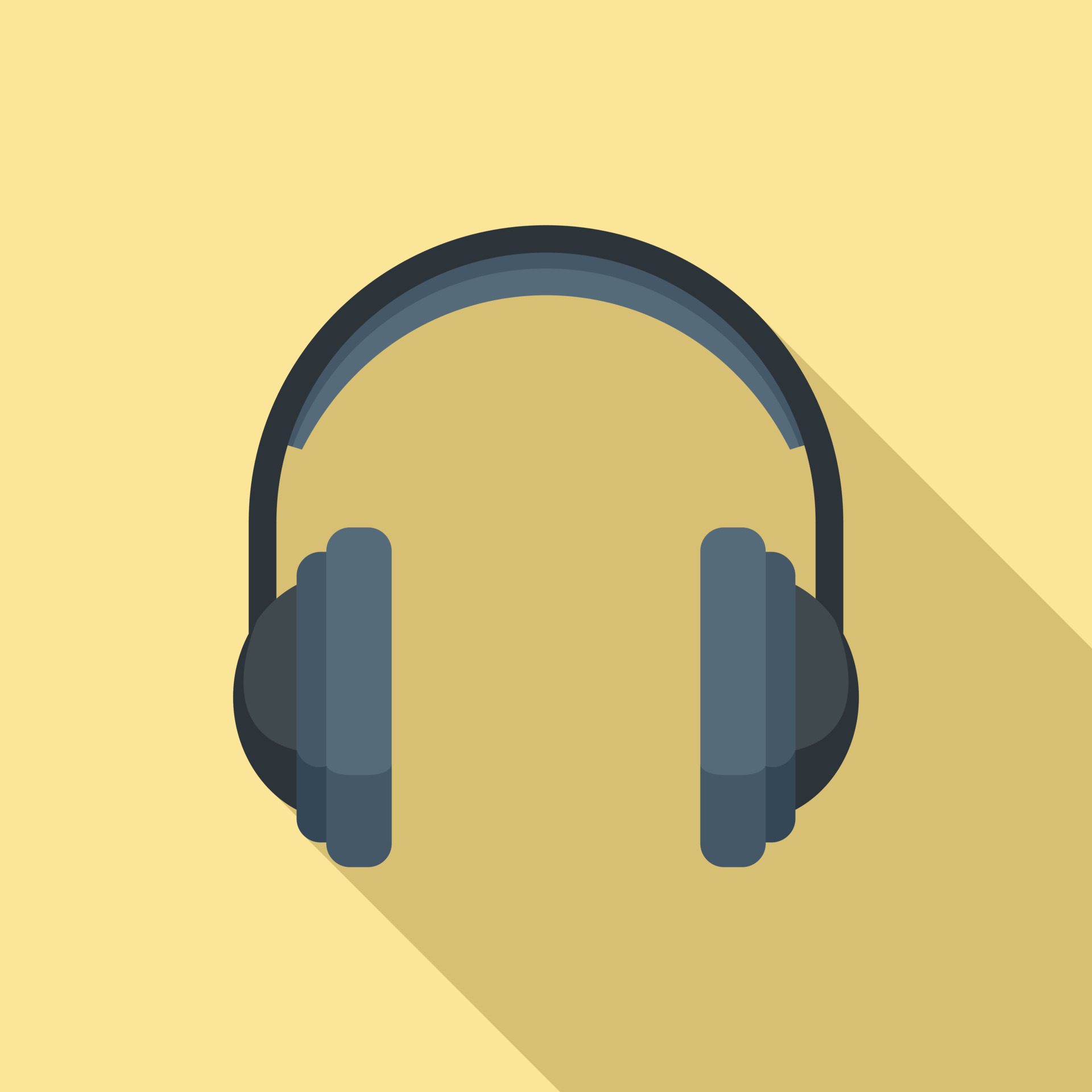Headphone icon flat vector. Gamer headset 15107233 Vector Art at Vecteezy