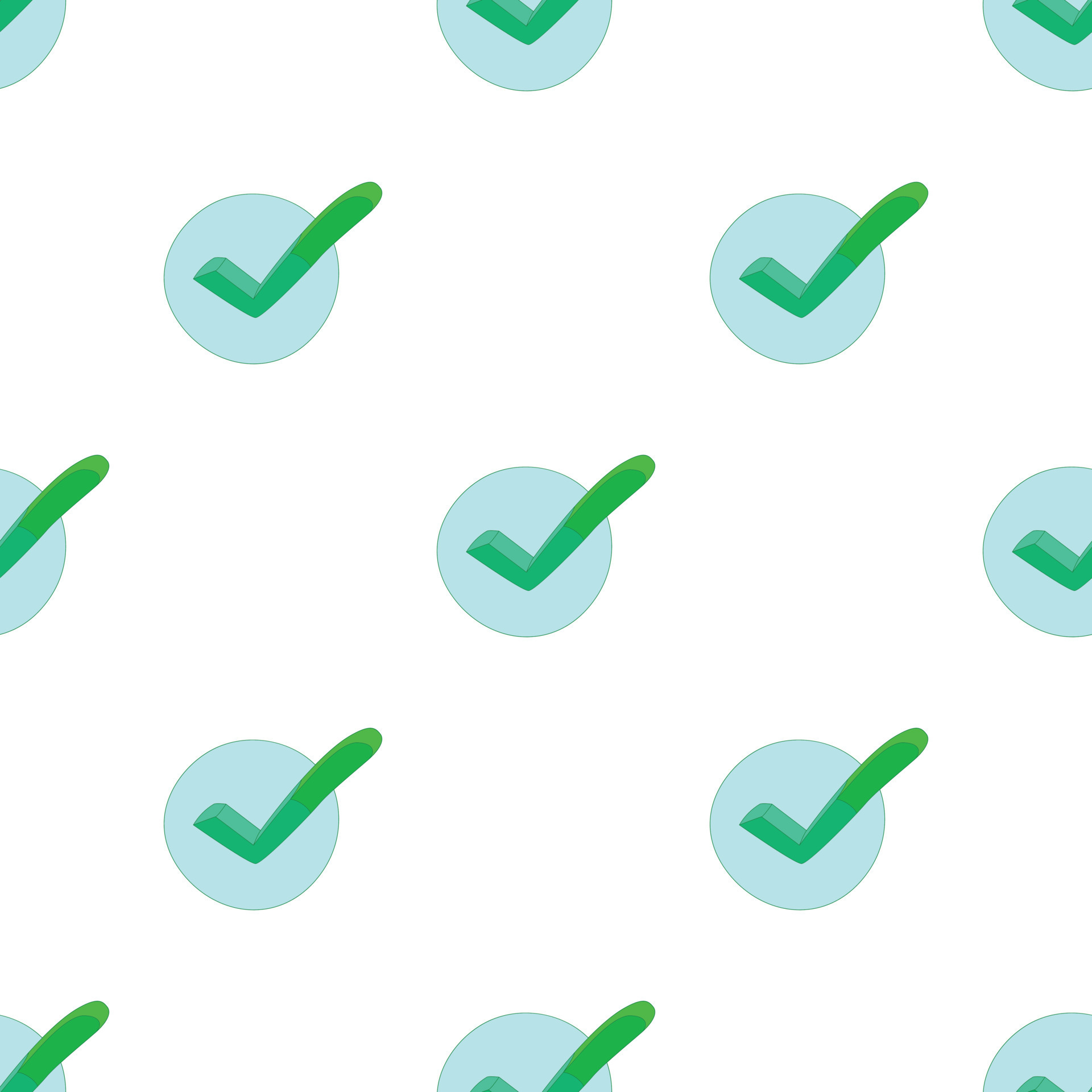 Hand drawn green tick pattern seamless vector 15107245 Vector Art at