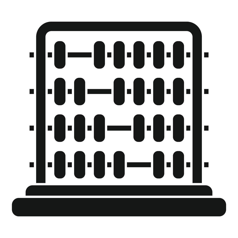 vector simple del icono del ábaco empresarial. calculadora matematica