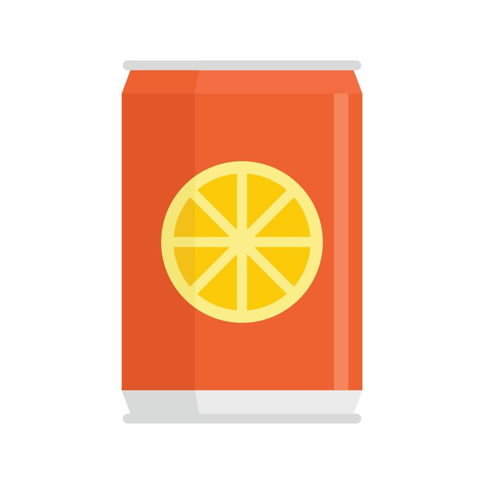 Healthy orange soda icon flat isolated vector