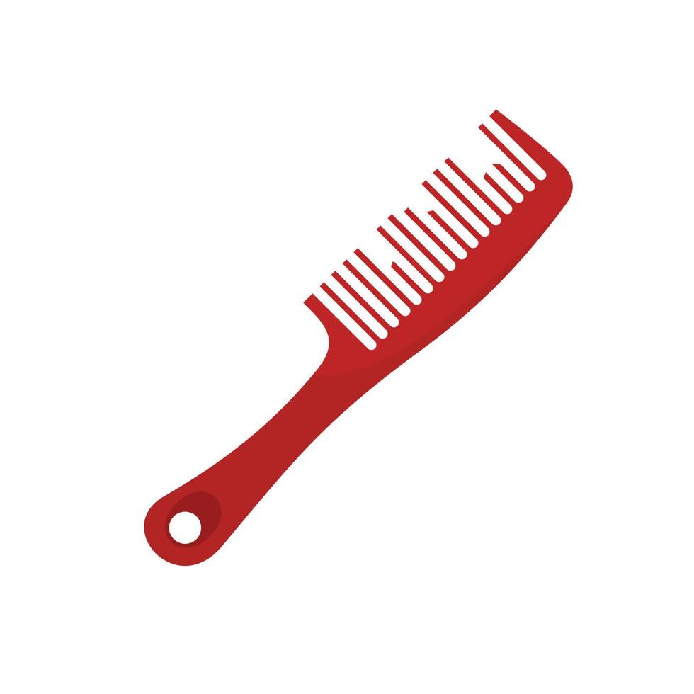 Broken comb icon flat isolated vector