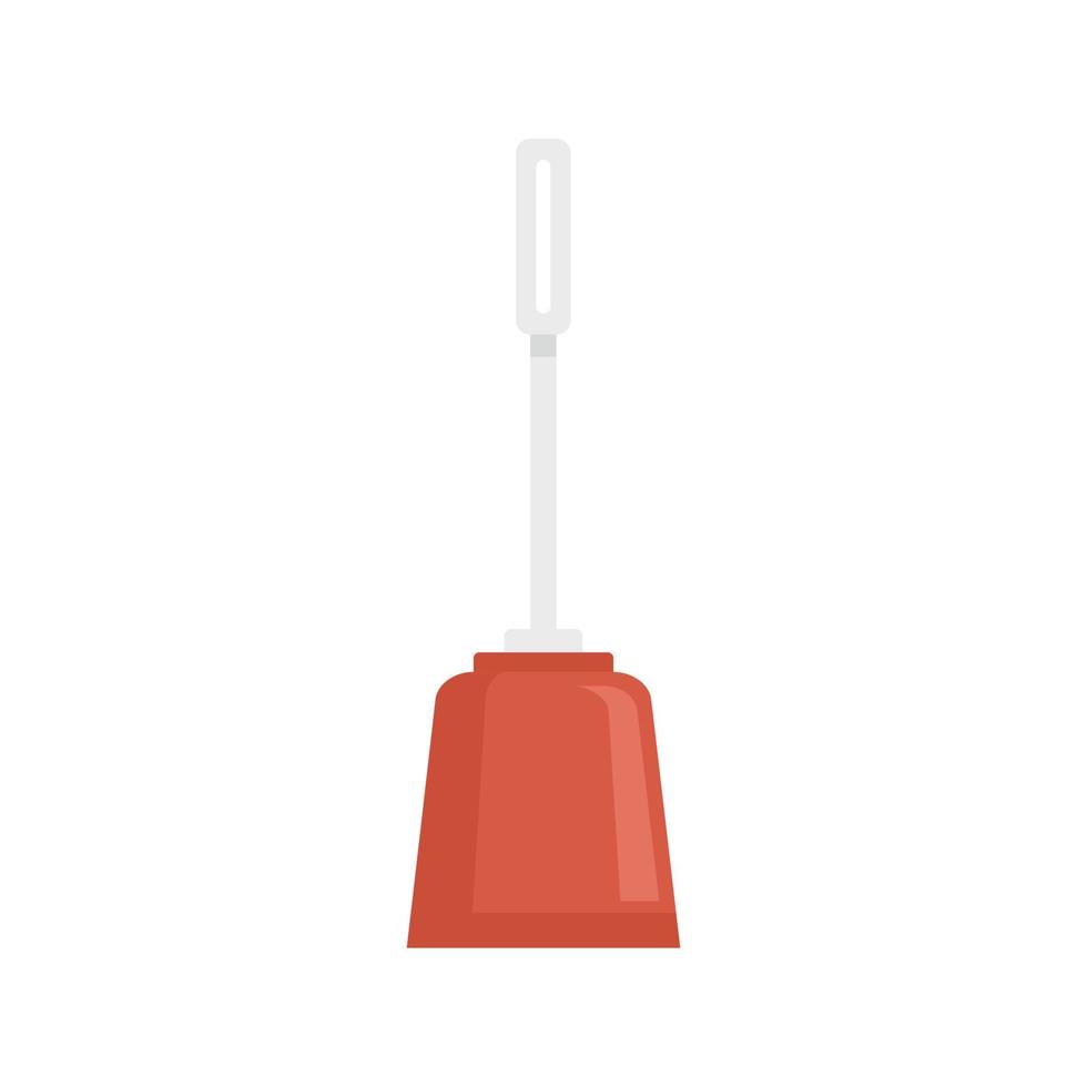 Toilet clean brush icon flat isolated vector