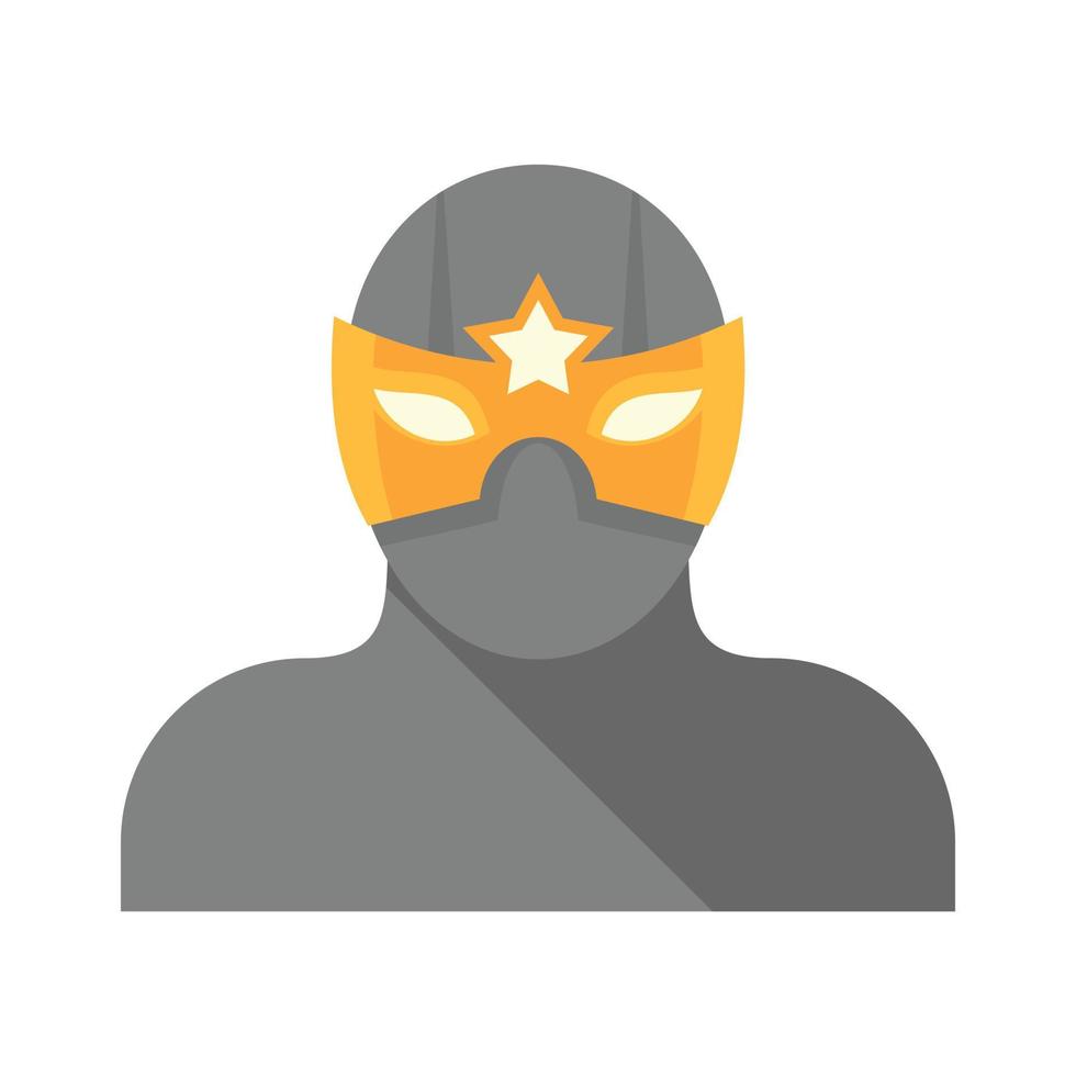 Superhero icon flat isolated vector