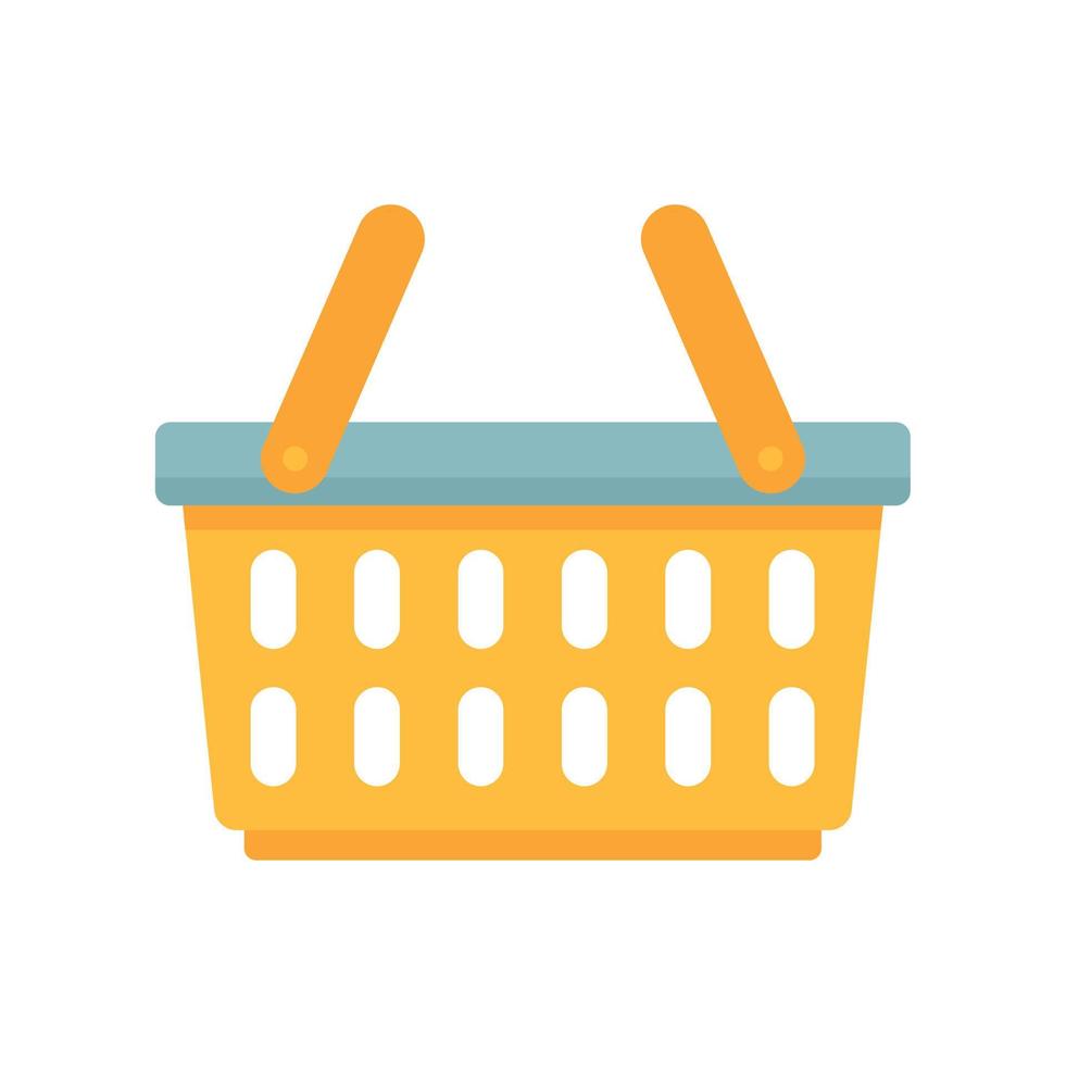 Shop basket icon flat isolated vector