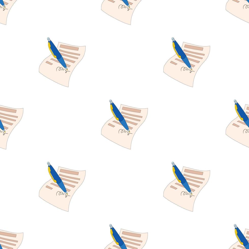 The document is signed pattern seamless vector