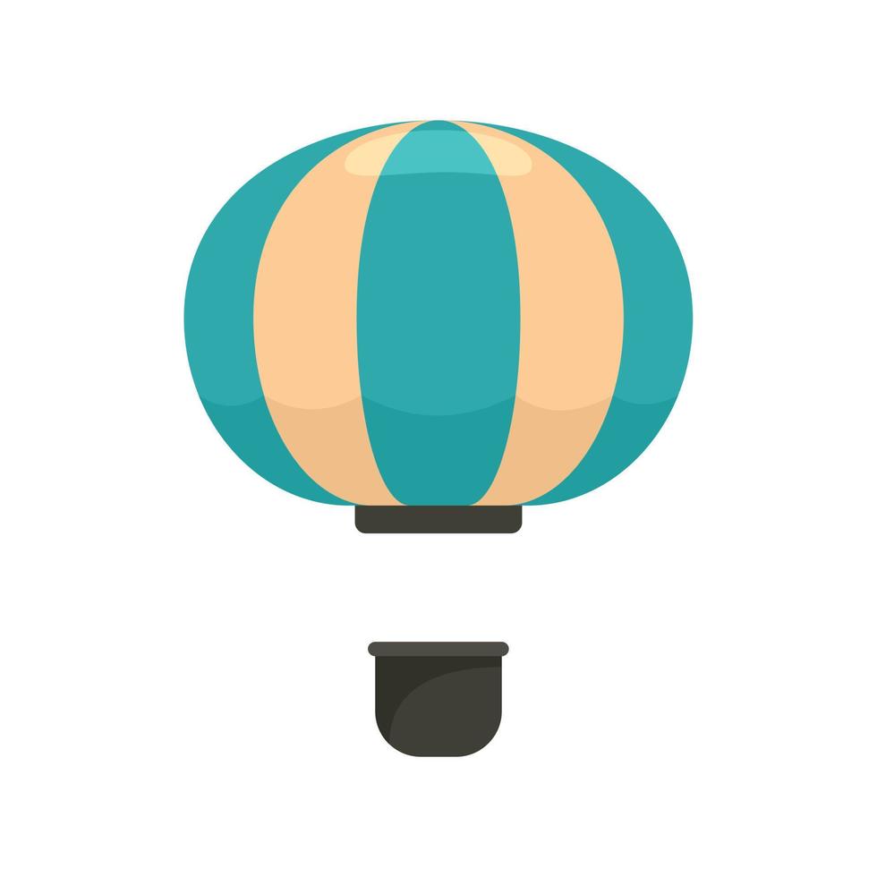 Fly air balloon icon flat isolated vector