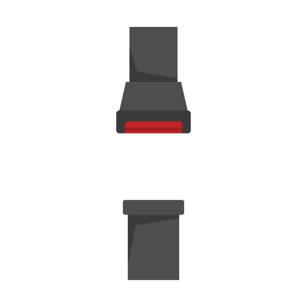 Auto seatbelt icon flat isolated vector