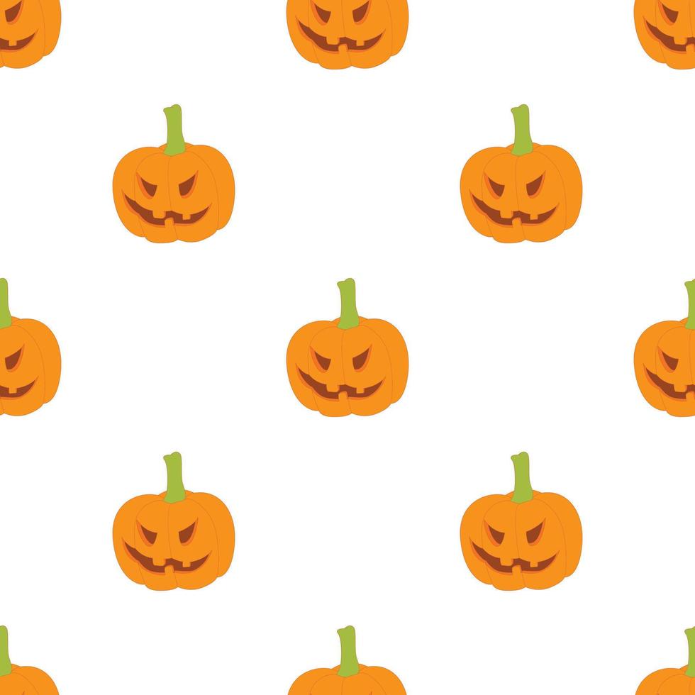 Halloween pumpkin pattern seamless vector