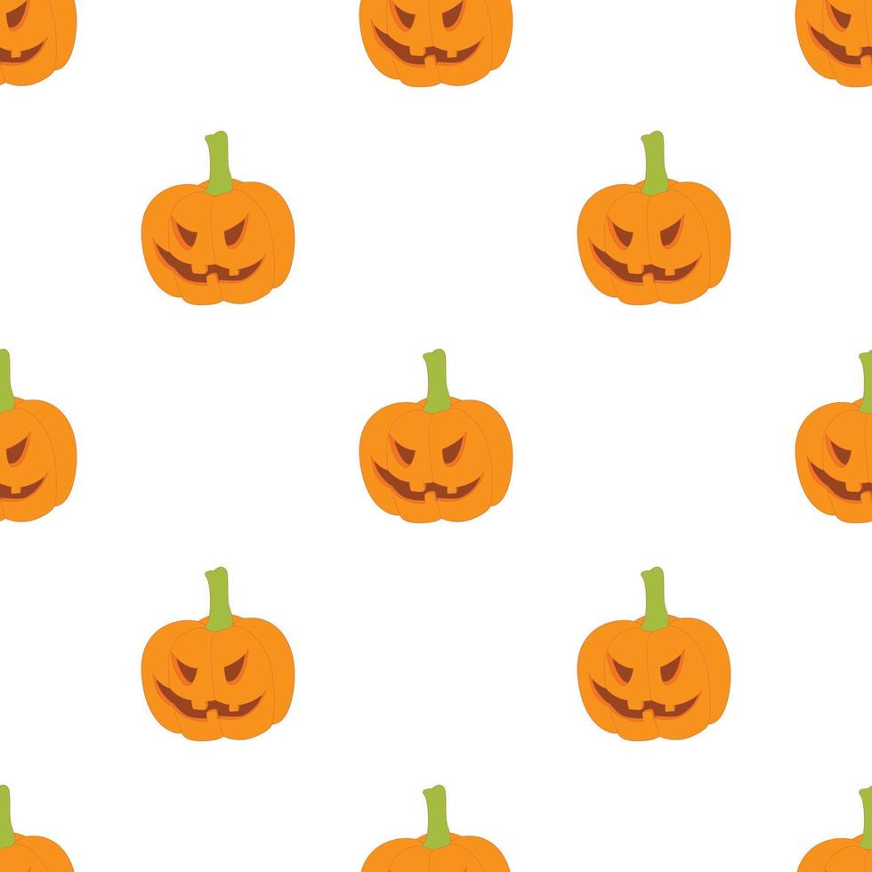 Halloween pumpkin pattern seamless vector