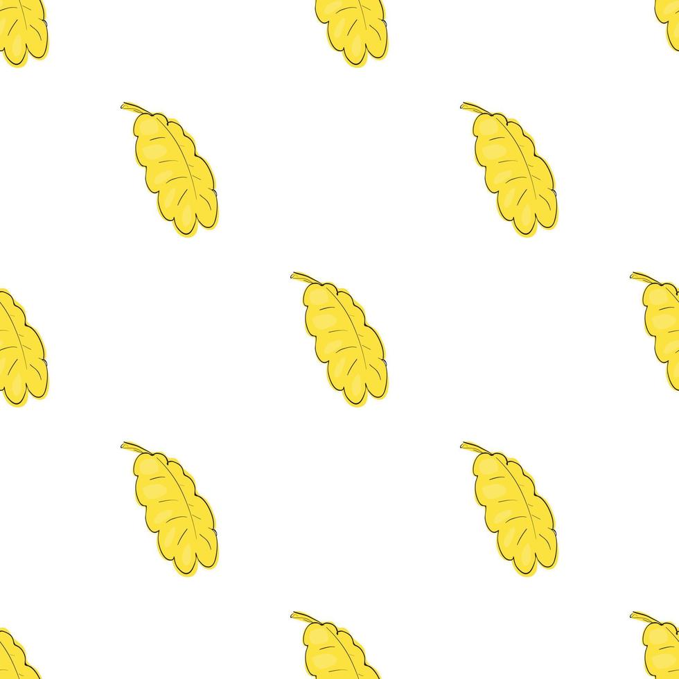 Yellow oak leaf pattern seamless vector