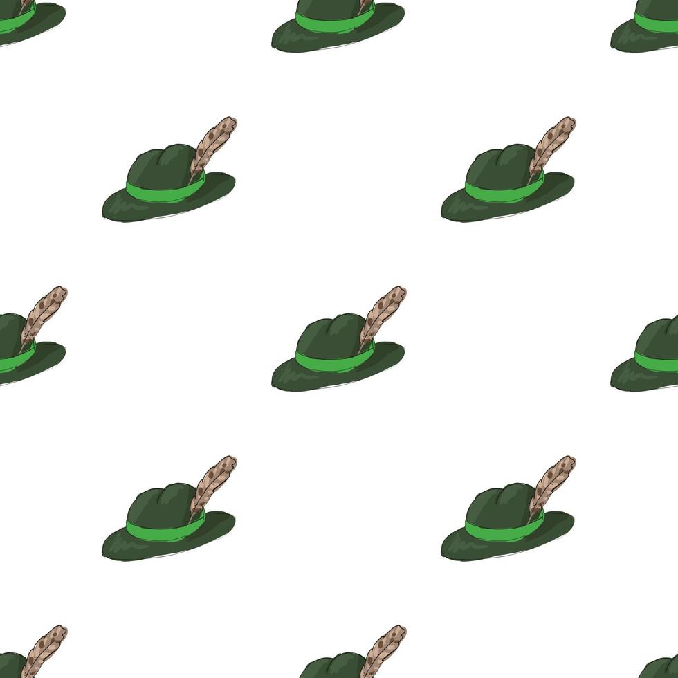 Irish hat pattern seamless vector