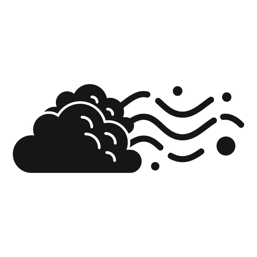 Cloudy wind icon simple vector. Rain forecast vector