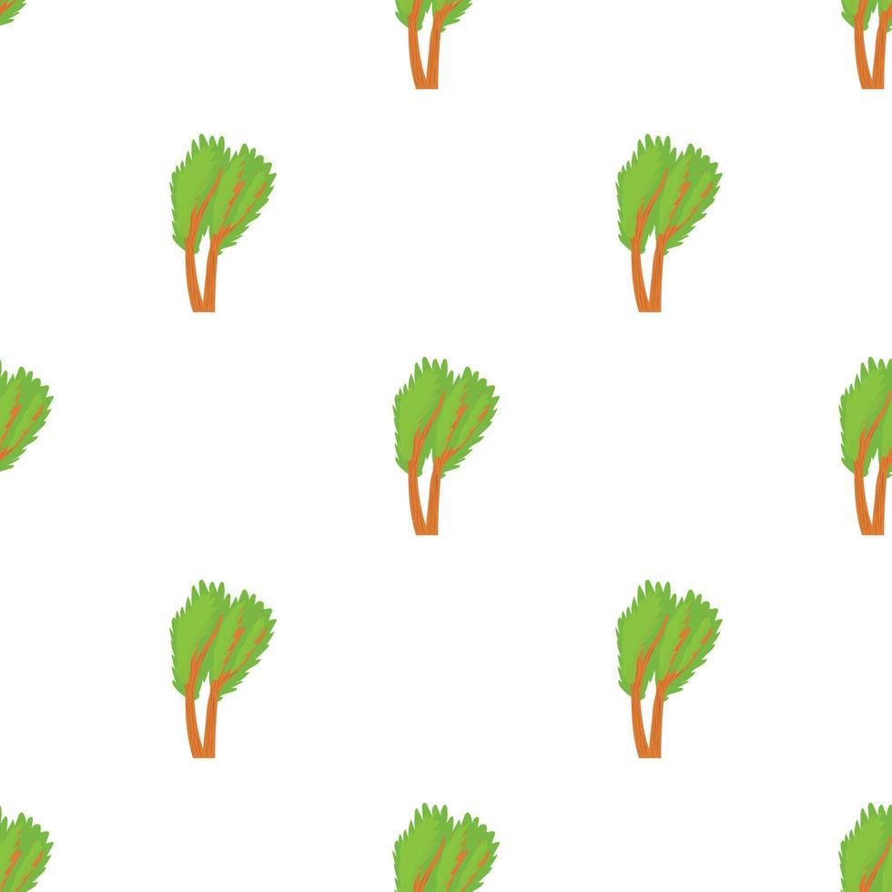 Tree with green leaves pattern seamless vector