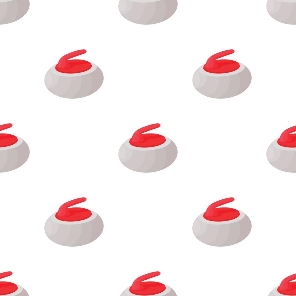 Curling stone pattern seamless vector